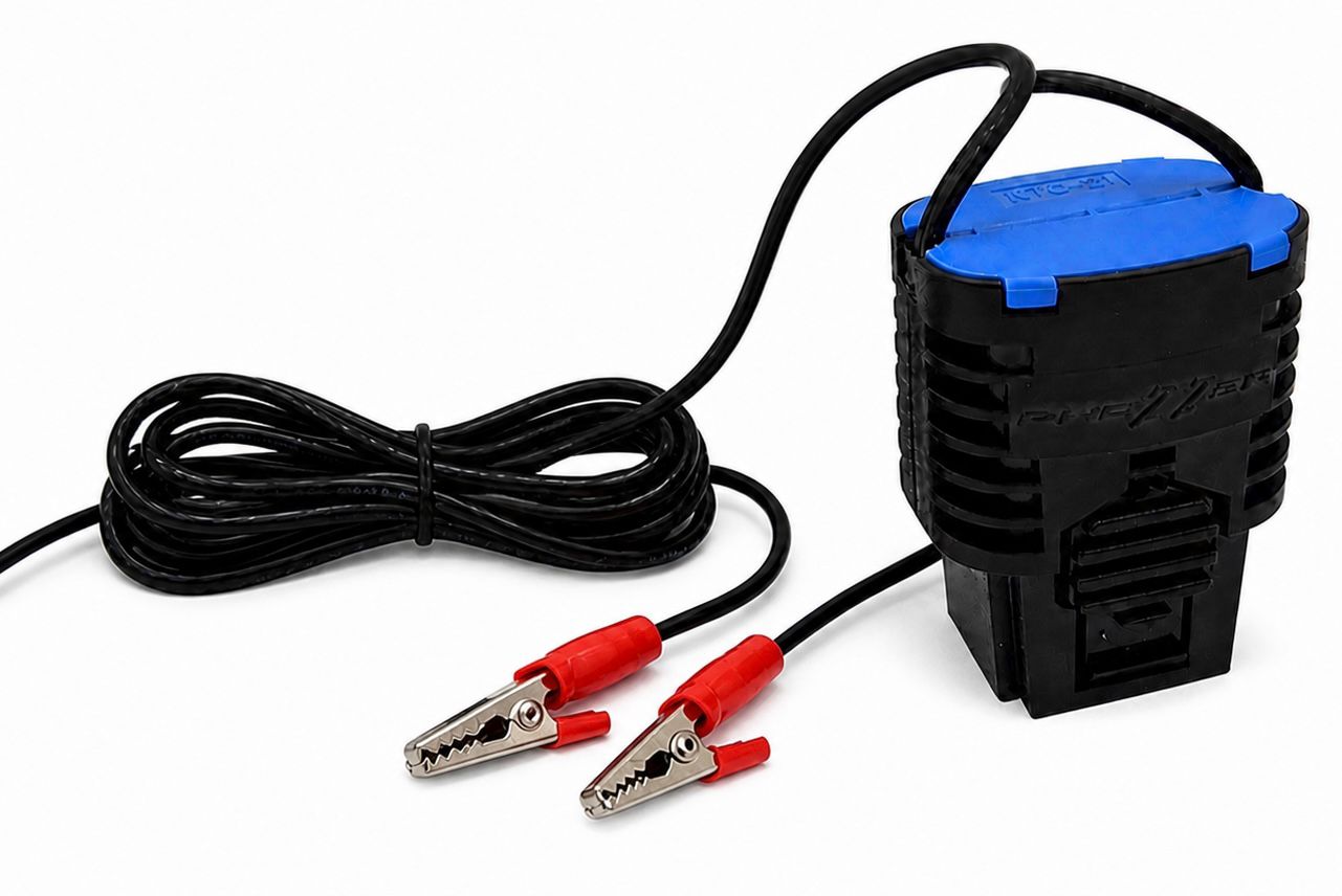 PhaZZer demonstration cartridge with alligator clips for CEW training