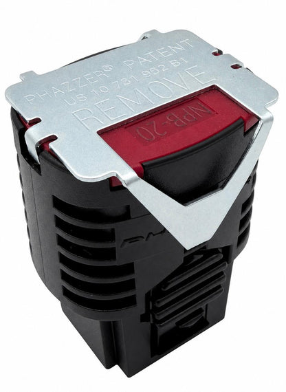 PhaZZer pepper ball cartridge with red blast doors, 20ft, Static Guard