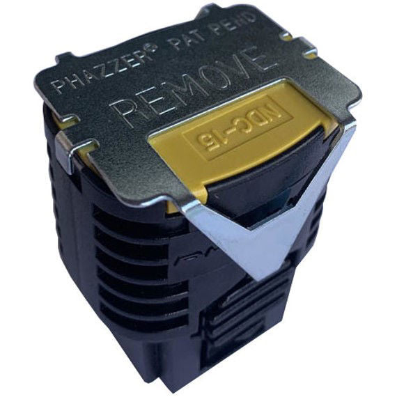 PhaZZer 15ft dart cartridge in yellow, TASER-compatible less-lethal CEW ammo